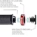 TOPCABIN Double Lock Bicycle Grips - Rubber Comfortable Handlebar Grips for Mountain BMX (Red Pair)