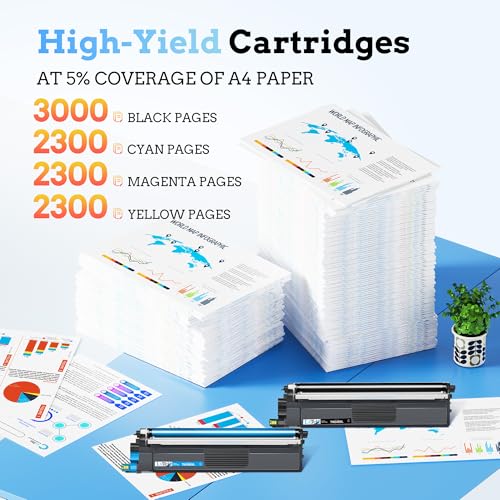 LxTek TN248XL TN248 High Capacity Compatible Toner for Brother TN248XL TN-248 for Brother MFC-L3740CDW DCP-L3560CDW MFC-L3760CDW MFC-L3740CDWE DCP-L3520CDW HL-L3240CDW HL-L3220CW (5-Pack)