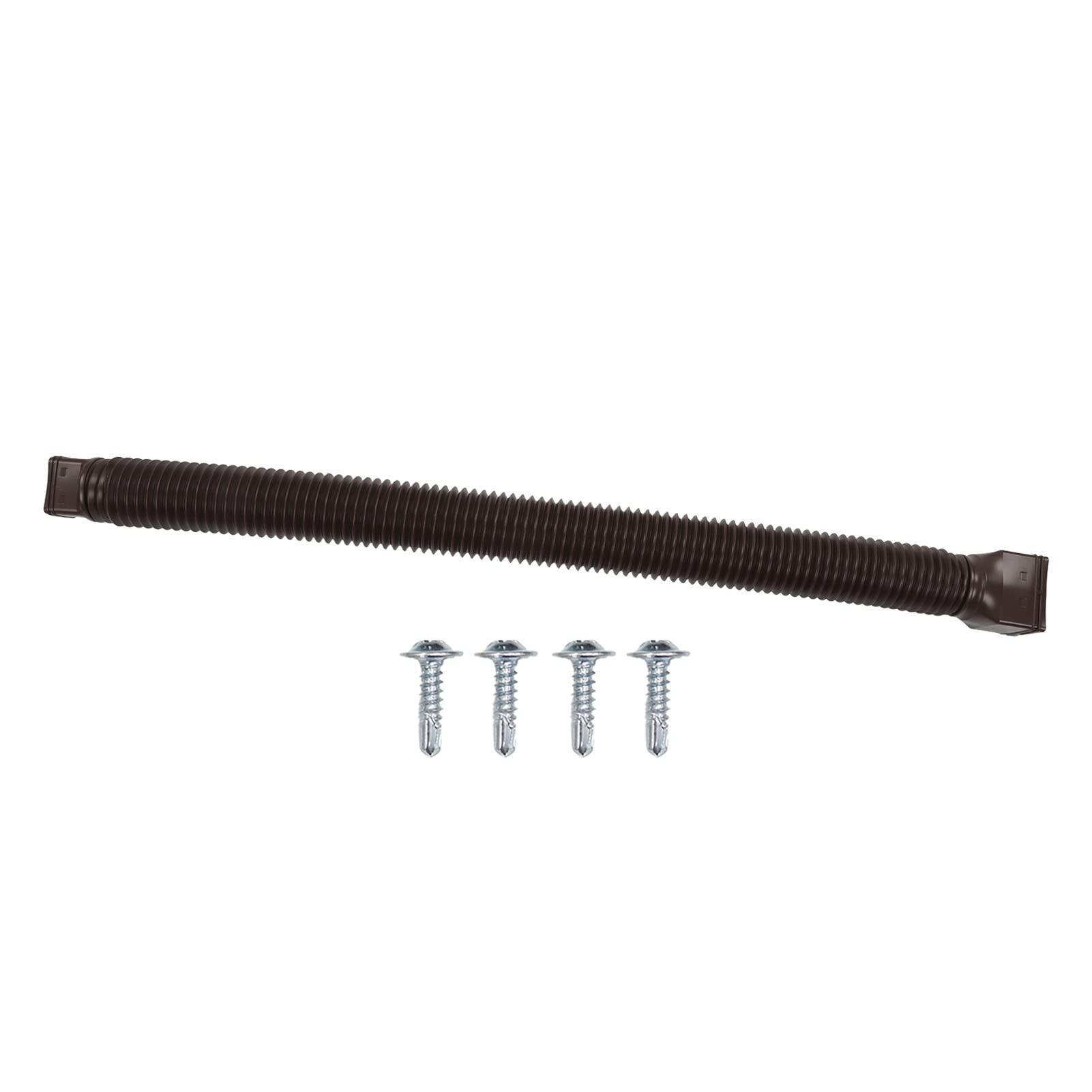 Gutter Downspout Extensions, Rainwater Drainage Pipe Connector, Down Spout Extender, Gutter Connector Rainwater Drainage Downspout Flexible Rain Drain Extender From 20 to 59 Inches (Brown)