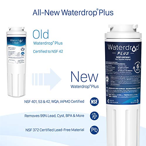 Waterdrop Plus UKF8001 NSF 401, 53&42 Certified Refrigerator Water