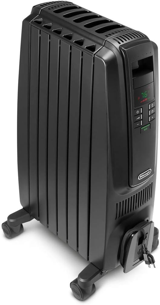 Home Energy Saving DeLonghi OilFilled Radiator Space Heater 3 Heat Settings Adjustable