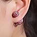 Sexy Sparkles Clay Earrings Double Sided Ear Studs Round Pave Rhinestone with Stoppers