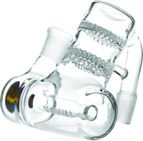 SCIENTIFIC LAB EQUIPMENT 12-117, MAV GLASS INLINE ASH HOLDER WITH 2 HONEYCOMB DISC CLEAR CLEAR MALE 18MM