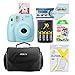 Fujifilm Instax Mini 8 Instant Film Camera (Blue) With Fujifilm Instax Mini Instant Film Twin Pack (20 Sheets) + Compact Bag Case + Batteries & Battery Charger