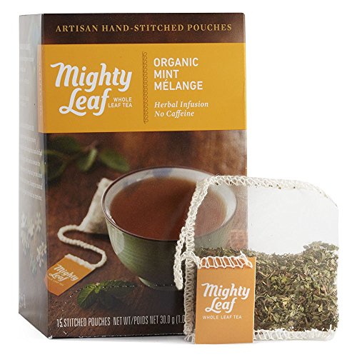 Mighty Leaf - Herbal Infusion Organic Mint Melange - 15 Tea Bags - Thumbnail 3