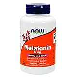 NOW Melatonin 5 mg,180 Veg Capsules