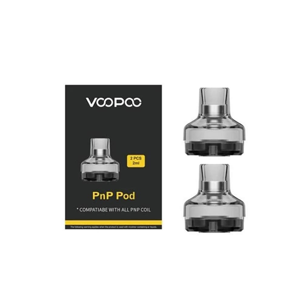 voopoo DRAG X DRAG S PnP Empty Replacement Pods - Pack of 2 Works With VM1 VM4 VM5 VM6 Coils for Vape Pod E Cigarettes Tank No Nicotine