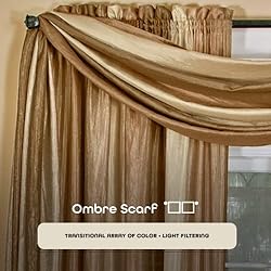 Sheer Window Scarf Valance - 50 Inch Width x 144