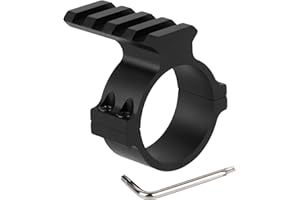 ToopMount 34 mm Scope Rings Adaptor with 4 Slots Picatinny Rail, 34mm Scope Mounted Picatinny Adapter, Tactical Light Barrel Clamp Mounts for Scope Flashlight, Picatinny Ring Mount