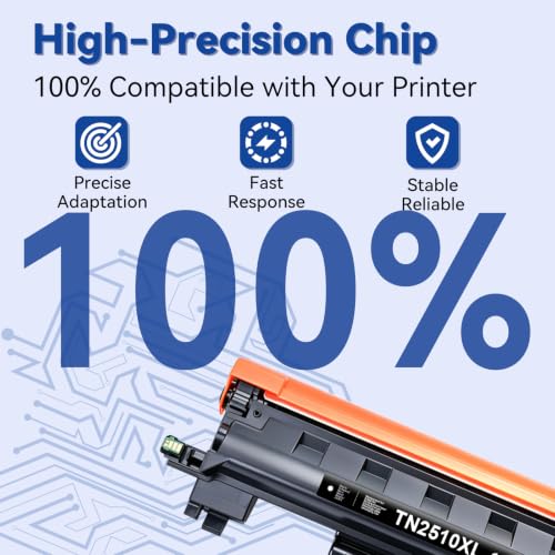 Lemero TN2510XL Toner Compatible for Brother MFC-L2827dw MFC-L2800dw MFC-L2827DW HL-L2400DW MFC-L2835DW HL-L2400DWE MFC-L2860DWE DCP-L2660DW HL-L2445DW FOR 25 10 toner toner (and 2 Black