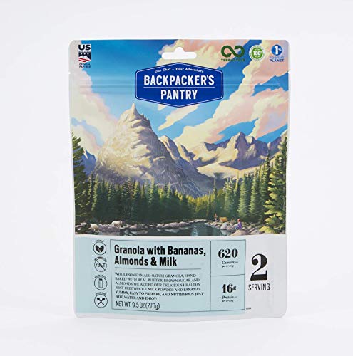 Granola with Bananas, Almonds & Milk, 16 Grams of Protein, Vegetarian, 9.5 oz/pouch, 2 Servings Pouches, 6 Count
