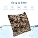 LANGRIA Set of 2 Decorative Faux Fur Cushion Covers 18x18, Soft Plush Shaggy Throw Pillow Case with Short Faux Fur and Hidden Zip Closure for Bed Sofa Couch - Filling Not Included (2-Pack, Brown)