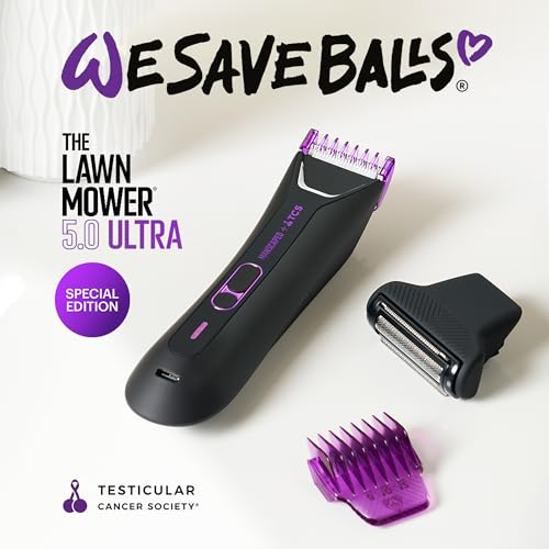 MANSCAPED® The Lawn Mower® 5.0 Ultra TCS Special Edition Men's Groin & Body Hair Trimmer – Dual-Head SkinSafe® Trimmer & Foil Blades, Waterproof Wet/Dry Groomer, USB-C Rechargeable with Travel Case