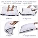 HOMEIDEAS Luxury Plush Gel Fiber Pillows (2 Pack, Queen), 100% Cotton Hotel Down-Alternative Gusseted Pillows, Good for Side and Back Sleeper