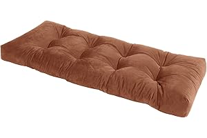 ROFIELTY Bench Cushion 45 inches. Non-Slip Tufted Cushion for Indoor/Outdoor use, Comfortable Window Cushion, Soft Piano Bench Cushion.Multi-Scene use of Cushions. (45x18x3, Brown)