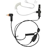PROMAXPOWER 1-Wire FBI Security Acoustic Clear Tube Earpiece Headset with PTT Mic for Motorola Two-Way Radios PMLN7157A, SL300, SL2600, SL3500e, SL7550, SL7580e, SL1K, TLK100