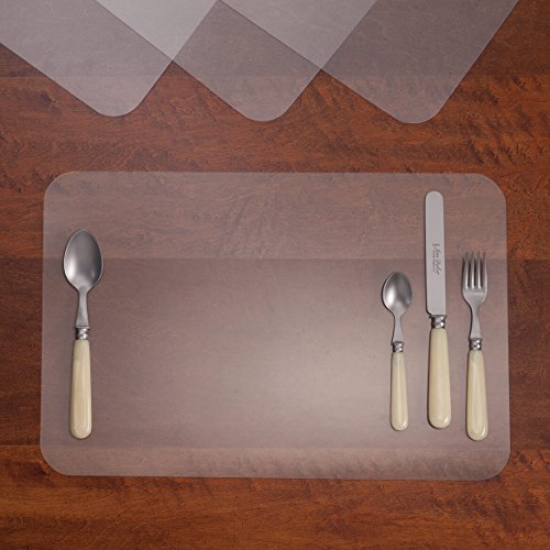Clear Placemat Set of 4 Washable Dining or Kitchen Table Mat