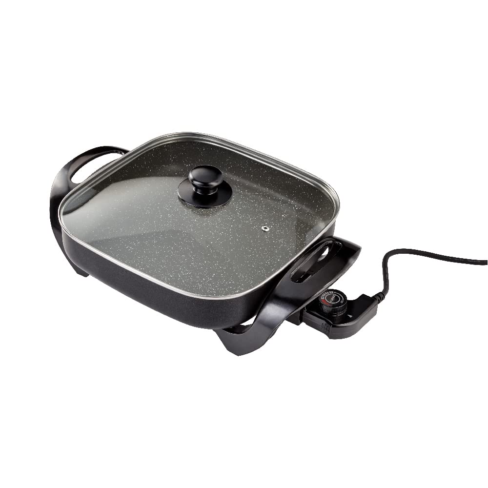 Judge Electric Skillet Non-Stick Multicooker, 30cm, Electric Frying Pan with Glass Lid & Carry Handles