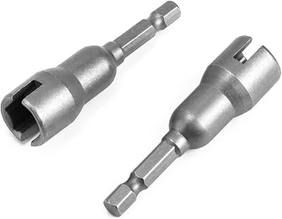 QWORK Power Wing Nut Driver 1/4 Inch Hex Shank Steel 2 Packs
