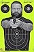 Splatterburst Targets - 12 x18 inch - Bad Guy Splatter Target - Easily See Your Shots Burst Bright Fluorescent Yellow Upon Impact - Made in USA (50 Pack)
