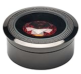 Mini Diameter 1.7 inch Loose Diamond or Gemstone Display Box Case Holder Show Container Metal (Black Medium)