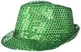Sequins LED Light up Fedora Hat - Kelly Green