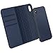 ZOVER Compatible with iPhone Xs/X Case Detachable Genuine Leather Wallet Case Support Wireless Charging Magnetic Car Mount Holder RFID Blocking Kickstand Feature Magnetic Closure Gift Box Navy Blue