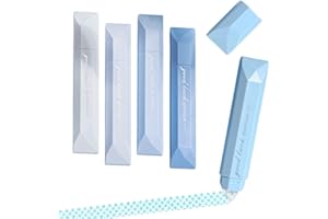 NOGCAW Double Sided Tape Pens, Double Sided Tape Roller, D𝐨uble Si𝐝ed Glue Pen, Office Adhesive Tape for Scrapbooking, Gift Wrapping, Photo Mounting, School Office Crafts (Blue)