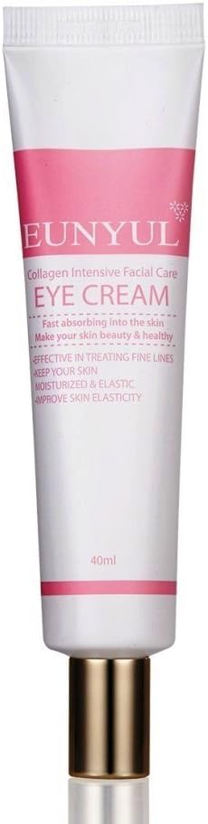 Collagen Intensive under Eye Cream - Anti Wrinkle Eunyul Snail & Collagen Intensive Eye Cream 40ml, Made in KOREA(Pack of 2)
