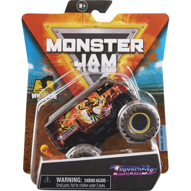 MonsterJam Thunder Bus, 1:64 Scale Wheelie Bar Series 20