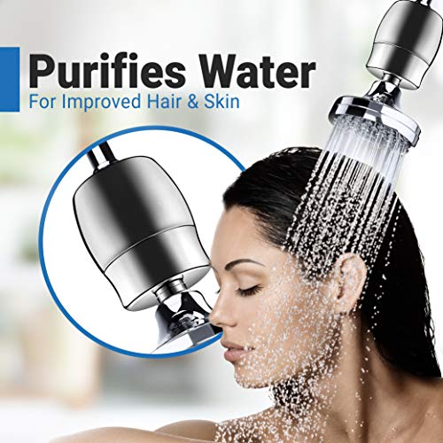 2 Pack 18 Stage Shower Filter High Output Shower Head Filter Reduces