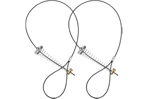 OATIPHO Gate Latch Cable Pull, 2 Sets Gate Latches Outdoor with Spring Cable Pull, Self-Locking Gate Latch with Stainless Ste