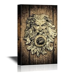 Doors Canvas Wall Art - Close-Up of Old Doors Cartagena, Colombia - Gallery Wrap Modern Home Art | Ready to Hang - 12x18 inches