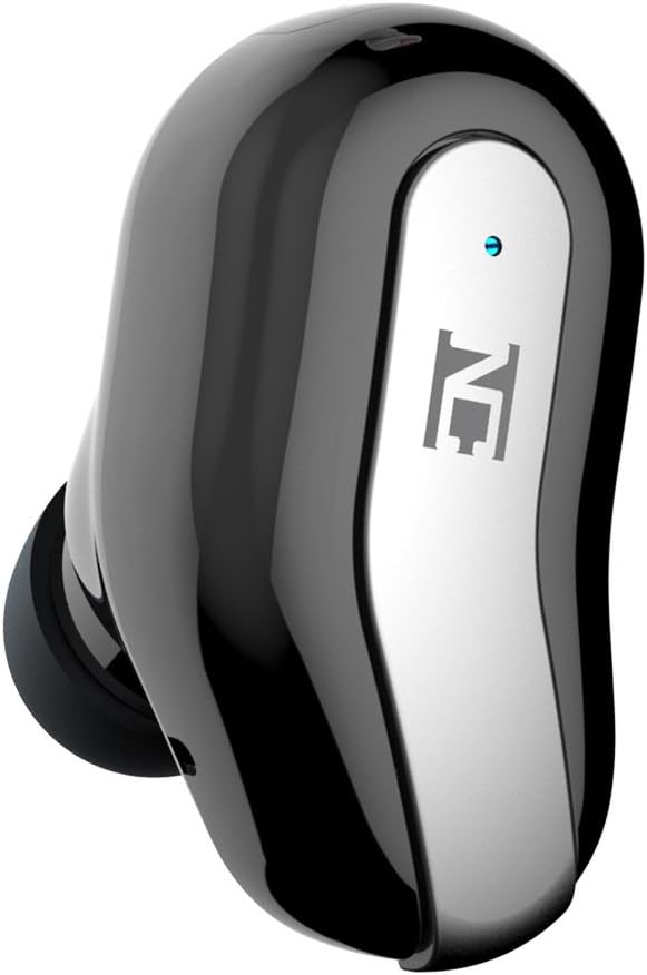 NORTH CROWN NC200 Single in Ear Wireless Headphone with Mic, Noise Cancelling Earbud, Smallest Mini Bluetooth Earpiece Hands-Free Calls for iPhone iPad Samsung Galaxy LG HTC and Other Smartphones