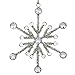 Handmade Snowflake Iron and Glass Pendant Christmas Ornaments, 6 Inches