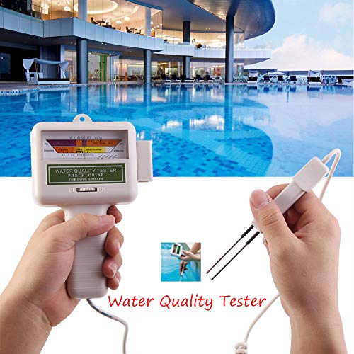 Ranoff Water Quality Detector PH CL2 Chlorine Level Meter Water Quality Tester Test Monitor Swimming Pool Spa (Silver)