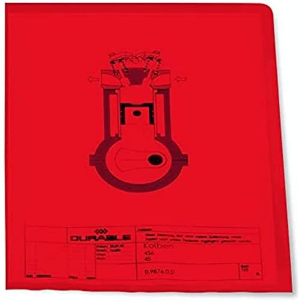 Durable A4 120 mu Polypropylene Pockets - Red