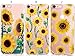 iPhone 6 Plus Case, iPhone 6S Plus Case with Flowers, [3-Pack] CarterLily Watercolor Flowers Floral Pattern Soft Clear Flexible TPU Back Case for iPhone 6/6S Plus - Sunflowers