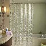 Eforgift Eco-friendly 14 Gauge PVC Shower Curtains Mildew Resistant Waterproof ,Bathroom Curtain Liner,72-Inch by 78-Inch,Mosic Clear