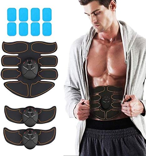 JoJoMooN Muscle Toner, Abdominal Toning Belt EMS ABS Toner Body Muscle Trainer Wireless Portable Unisex Fitness Training Gear for Abdomen/Arm/Leg Training Home Office Exercise Equipment