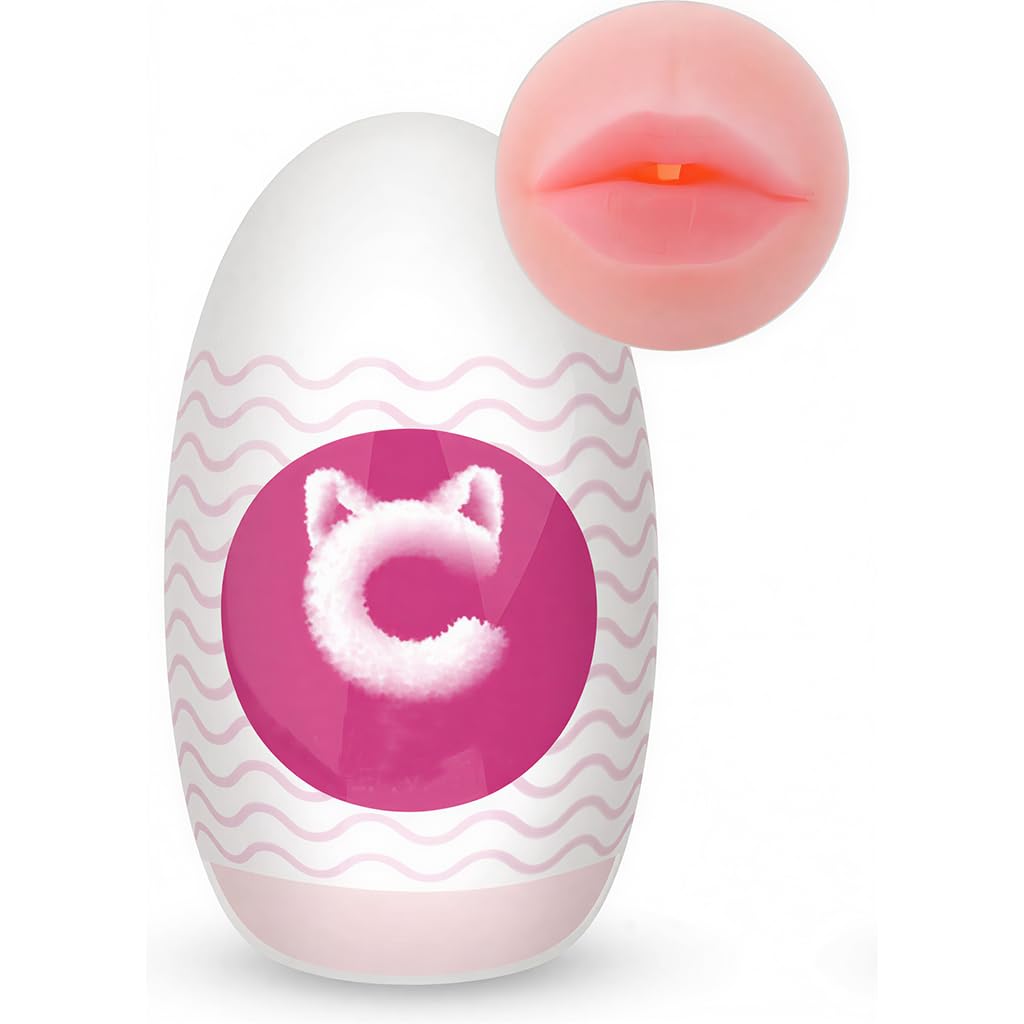 Sh! Lip-Shaped Egg Male Masturbator - Realistic Lips - Intense Stimulation for Ultimate Satisfaction - Compact, Portable, and Heat-Sensitive TPE - Premium Male Pleasure Toy for Youthful Pleasure!