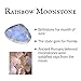 Celtic Knot and Crescent Moon Spirit with Genuine Rainbow Moonstone Sterling Silver Hook Earrings