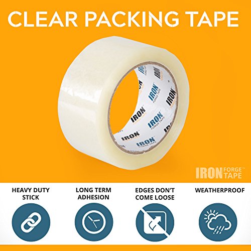 36 Clear Packing Tape Rolls - 1.88 Inch x 60 Yards, 2.7mil Thick, Heavy Duty Packaging Tape Refill Rolls