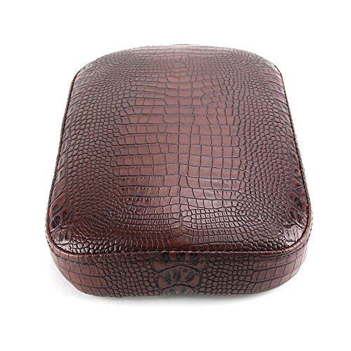 image for Oumurs Alligator Synthetic Leather Suction Cup Passenger Pillion Pad S