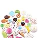 LIGONG 30PCS Random Kawaii Mini Soft Bread Donuts Food Phone Straps Squishy Charm Gift Miniature Novelty Toys