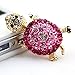 Mosichi Lovely Turtle Rhinestone Anti Dust Plug Earphone 3.5mm Ear Jack for iPhone Samsung Galaxy (Rose-Red)
