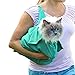 Tyhocent Pet Dog Cat Carrier Sling Hands Free Puppy Outdoor Travel Bag Portable Pet Shoulder Bag Nail Clipping Cleaning Grooming Bag, Washable and Foldable,Fit Below 18lb Cats&Dogs (Green)
