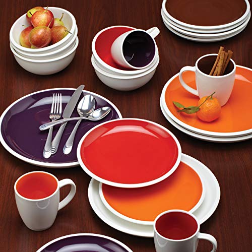 Rachael Ray Dinnerware Rise 4-Piece Stoneware Salad Plate Set, Red (Certified Refurbished) - Thumbnail 3