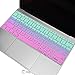 TOP CASE - Faded Ombre Series keyboard Cover Silicone Skin for MacBook Pro 13 inch A1708 (No TouchBar) Release 2017 & 2016 / Macbook 12-inch Retina A1534 with TOP CASE Mouse Pad - Hot Blue / Purple