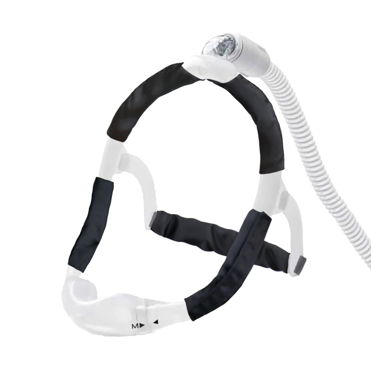 Photo 1 of Satin CPAP Strap Covers Silky CPAP Headgear Strap Covers Set to Fit DreamWear or ResMed AirFit Hair Saver for CPAP Reduce Lines and Hair Pulling (Black)